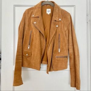 Gap Suede Moto Jacket- Camel color